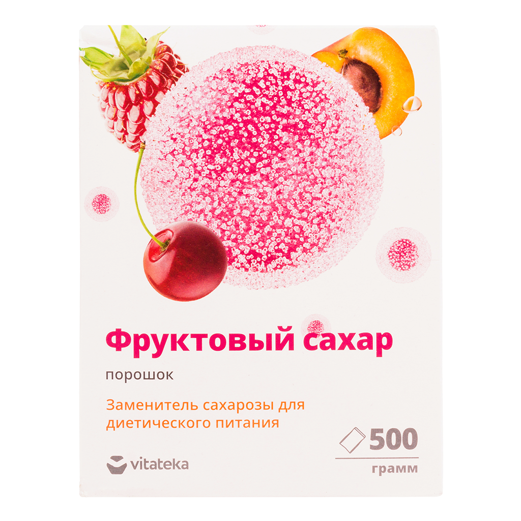 Фруктовый сахар фруктоза порошок Витатека 500 г 1 шт - купить, цена и  отзывы в Ярославле, Фруктовый сахар фруктоза порошок Витатека 500 г 1 шт  инструкция по применению, дешевые аналоги, описание, заказать