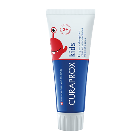 Изображение товара Детская зубная паста Curaprox Kids клубника 60 мл для детей с 2 лет