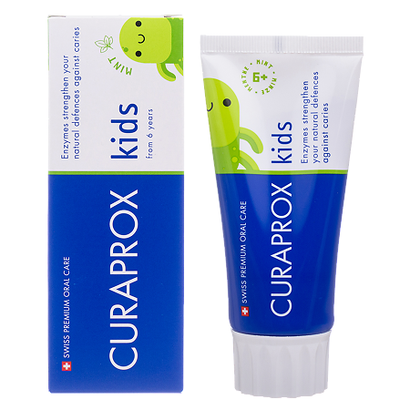 Изображение товара Curaprox Kids зубная паста со вкусом мяты 60 мл для детей от 6 лет