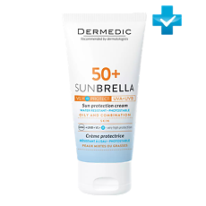 Изображение товара Dermedic Sunbrella Солнцезащитный крем SPF50+ для жирной и комб кожи 50 г 1 шт