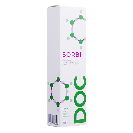 SORBIDOC гель-детокс для приема внутрь,облегчающий состояние при всех видах интоксикаций, 125 мл 1 шт