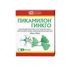 Купить Пикамилон Гинкго капсулы 40 мг+20 мг 30 шт цена