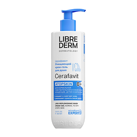 Изображение товара Либридерм (Librederm) Cerafavit Крем-гель липидивосстанавливающий очищающий с церамидами и пребиотиком 400 мл 1 шт