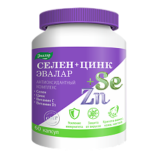 Купить Селен+Цинк Эвалар капсулы по 0,75 мг 60 шт цена