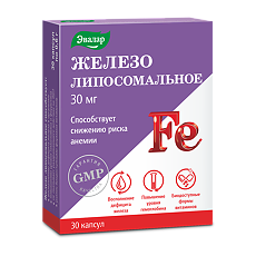 Купить Железо липосомальное Эвалар капсулы по 0,6 г 30 шт цена