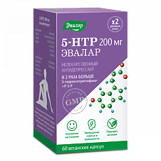 Купить 5-НТР (5-гидрокситриптофан) 200 мг Эвалар капсулы по 0,25 г 60 шт цена