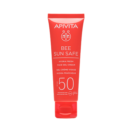Apivita Bee Sun Safe Солнцезащитное гель-крем для лица увлажняющий SPF50 50 мл 1 шт