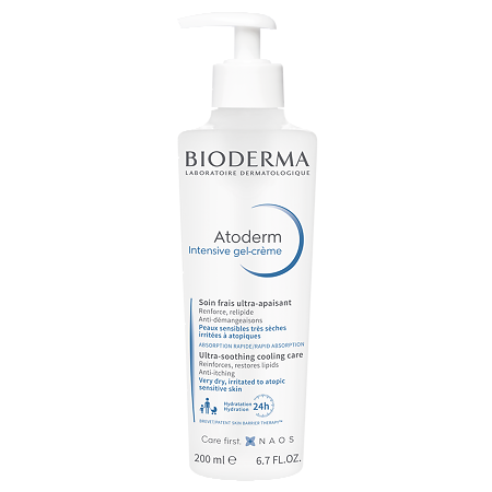 Bioderma Atodern Успокаиващий Гель-крем  для сухой раздраженной и атопичной кожи лица и тела 200 мл 1 шт