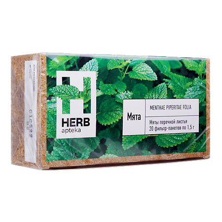 Herb Мяты перечной листья 1,5 г фильтр-пакетики 20 шт