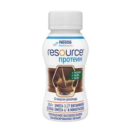 Resource Protein (Ресурс Протеин) питание с высоким содержанием белка со вкусом шоколада для взрослых 200 мл 1 шт