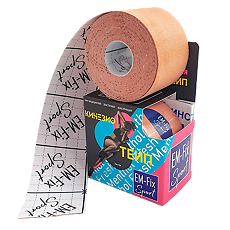 Купить Кинезио-тейп EМ-Fix Sport усиленной фиксации бежевый с запахом ментола освежающий эффект 5 см х 5 м 1 шт цена