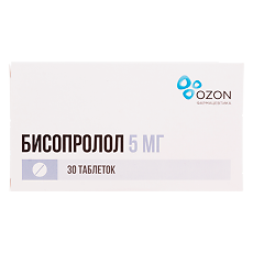 Изображение товара Бисопролол таблетки покрыт.плен.об. 5 мг 30 шт