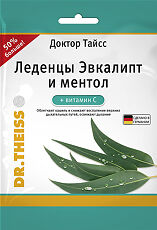 Купить Доктор Тайсс Леденцы Эвкалипт и ментол + витамин С 75 г цена
