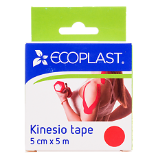Купить Ecoplast Кинезио тейп 5см х 5м красный 1 шт цена