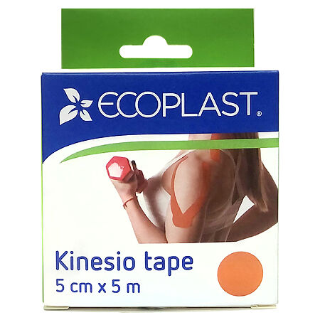Ecoplast Кинезио тейп 5см х 5м оранжевый 1 шт