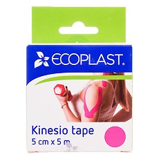 Купить Ecoplast Кинезио тейп 5см х 5м розовый 1 шт цена