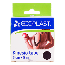 Купить Ecoplast Кинезио тейп 5см х 5м черный 1 шт цена