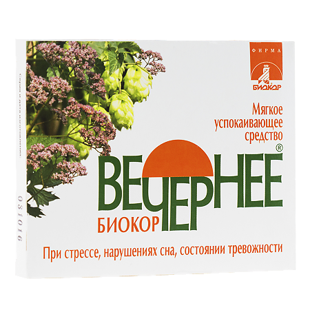 Изображение товара Вечернее Биокор таблетки массой 0,18 г 30 шт