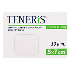 Купить Лейкопластырь Teneris фиксирующий на нетканой основе 7х5см 10 шт цена