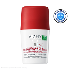 Купить Vichy Clinical Control Дезодорант-антиперспирант шариковый 96 ч против избыточного потоотделения 50 мл 1 шт цена