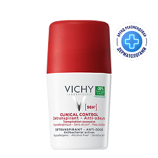 Купить Vichy Clinical Control Дезодорант-антиперспирант шариковый 96 ч против избыточного потоотделения 50 мл 1 шт цена