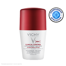 Купить Vichy Clinical Control Дезодорант-антиперспирант шариковый 96 ч против избыточного потоотделения 50 мл 1 шт цена