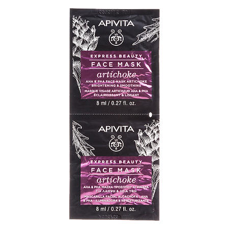 Apivita Express Beauty Маска для лица Artichoke Артишок саше 8 мл 2 шт