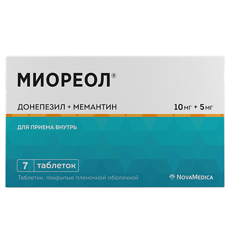 Миореол таблетки покрыт.плен.об. 10 мг+5 мг 7 шт