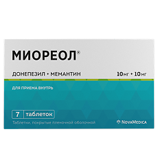 Купить Миореол таблетки покрыт.плен.об. 10 мг+10 мг 7 шт цена