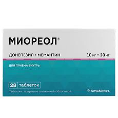 Купить Миореол таблетки покрыт.плен.об. 10 мг+20 мг 28 шт цена
