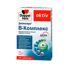 Изображение товара Доппельгерц Актив B-Комплекс таблетки массой 315 мг 30 шт