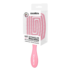 Купить Solomeya Расческа для сухих и влажных волос с ар клубники MZ Wet Detangler Brush Paddle Strawberry 1 шт цена