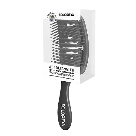 Изображение товара Solomeya Расческа для сухих и влажных волос с ароматом винограда MZ005 Wet Detangler Brush Paddle Grape 1 шт
