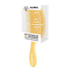 Купить Solomeya Расческа для сухих и влажных волос с ароматом манго MZ005 Wet Detangler Brush Rectangular Mango 1 шт цена