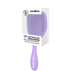 Изображение товара Solomeya Расческа для сухих и влажных волос с ароматом лаванды MZ0015 Wet Detangler Brush Cushion Lavender 1 шт