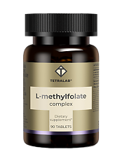 Купить Tetralab L-метилфолат комплекс/L-methylfolate complex таблетки покрыт.об. массой 165 мг 90 шт цена