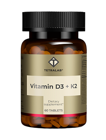 Tetralab Витамин D3+K2 таблетки покрыт.об. массой 165 мг 60 шт