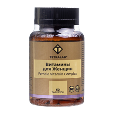 Изображение товара Tetralab Витаминный комплекс for women Female Multiple таблетки покрыт.об. массой 1100 мг 60 шт