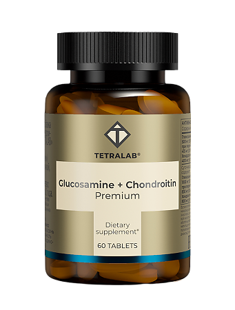 Tetralab Глюкозамин+Хондроитин комплекс Премиум таблетки покрыт.об. массой 1440 мг 60 шт