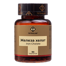 Купить Tetralab Доступное железо хелат таблетки покрыт.об.массой 165 мг 90 шт цена