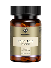 Купить Tetralab Пренатал Folic Acid фолиевая таблетки покрыт.об. массой 310 мг 90 шт цена