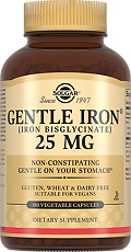 Изображение товара Solgar Легкодоступное железо Джентл Айрон / Gentle Iron 25 mg Vegetable Capsules капсулы массой 475 мг 180 шт
