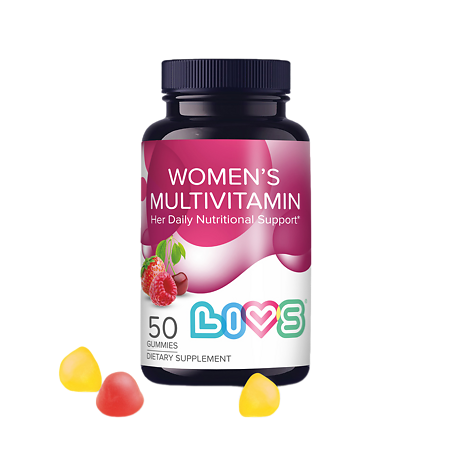 LIVS Комплекс Мультивитаминов для женщин со вкусом фруктов и ягод (вишня, клубника, малина) мармеладные пастилки массой 4 г 50 шт