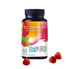 Изображение товара LIVS Комплекс Витаминов группы В плюс Витамин С / B-complex+Vitamin C со вкусом фруктов и ягод (клубника) мармелпдные пастилки массой 3 г 60 шт