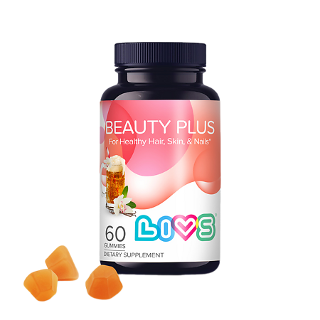 LIVS Комплекс Витаминов для Кожи, Волос и Ногтей со вкусом крем-соды, фруктов и ягод мармеладные пастилки массой 3 г 60 шт