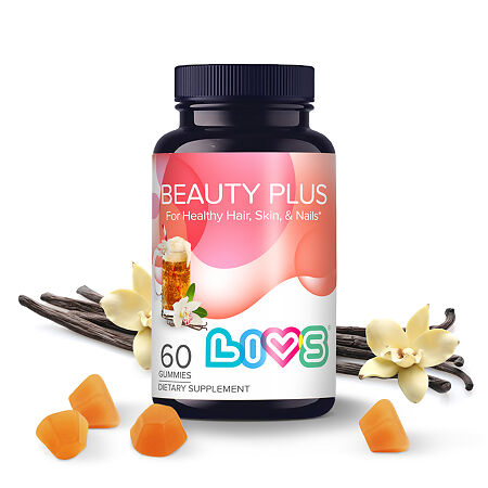 LIVS Комплекс Витаминов для Кожи, Волос и Ногтей со вкусом крем-соды, фруктов и ягод мармеладные пастилки массой 3 г 60 шт