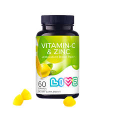 Изображение товара LIVS Витамин С плюс Цинк / Vitamin C+Zn со вкусом фруктов и ягод (лимонное мороженое) мармеладные пастилки массой 3 г 60 шт