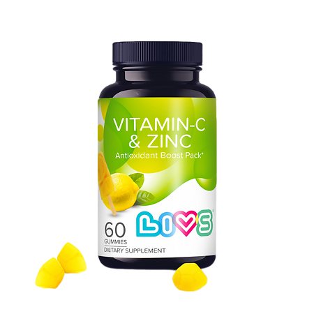 LIVS Витамин С плюс Цинк / Vitamin C+Zn со вкусом фруктов и ягод (лимонное мороженое) мармеладные пастилки массой 3 г 60 шт