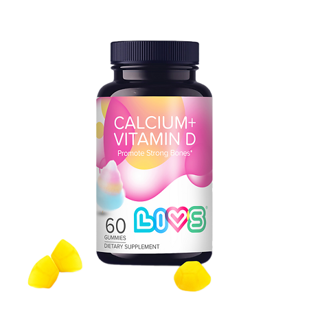 LIVS Кальций плюс Витамин D3 / Calcium+Vitamin D3 со вкусом сахарной ваты, фруктов и ягод жевательные пастилки массой 3 г 60 шт