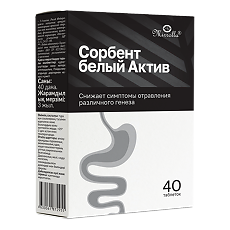 Купить Mirrolla Сорбент белый Актив таблетки 40 шт цена